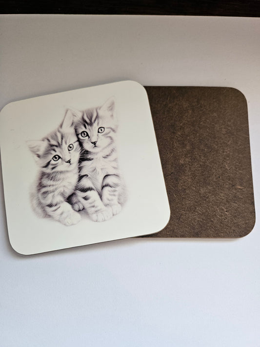 Twin Kittens Coaster