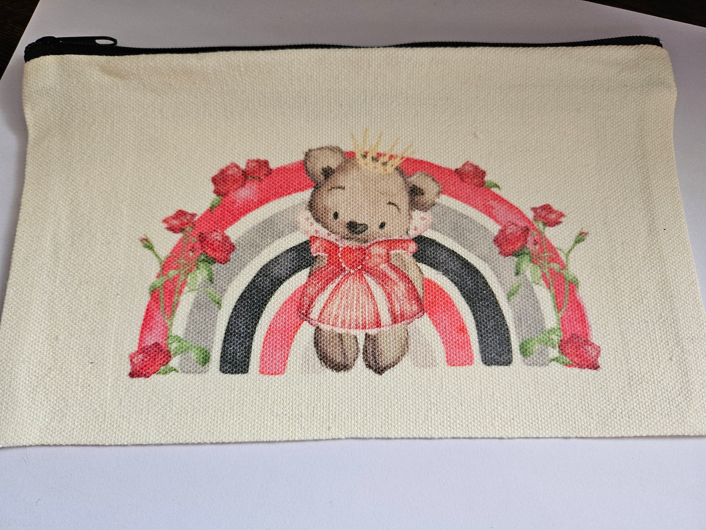 Teddy Bear Rainbow Pencil Case