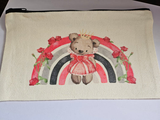 Teddy Bear Rainbow Pencil Case