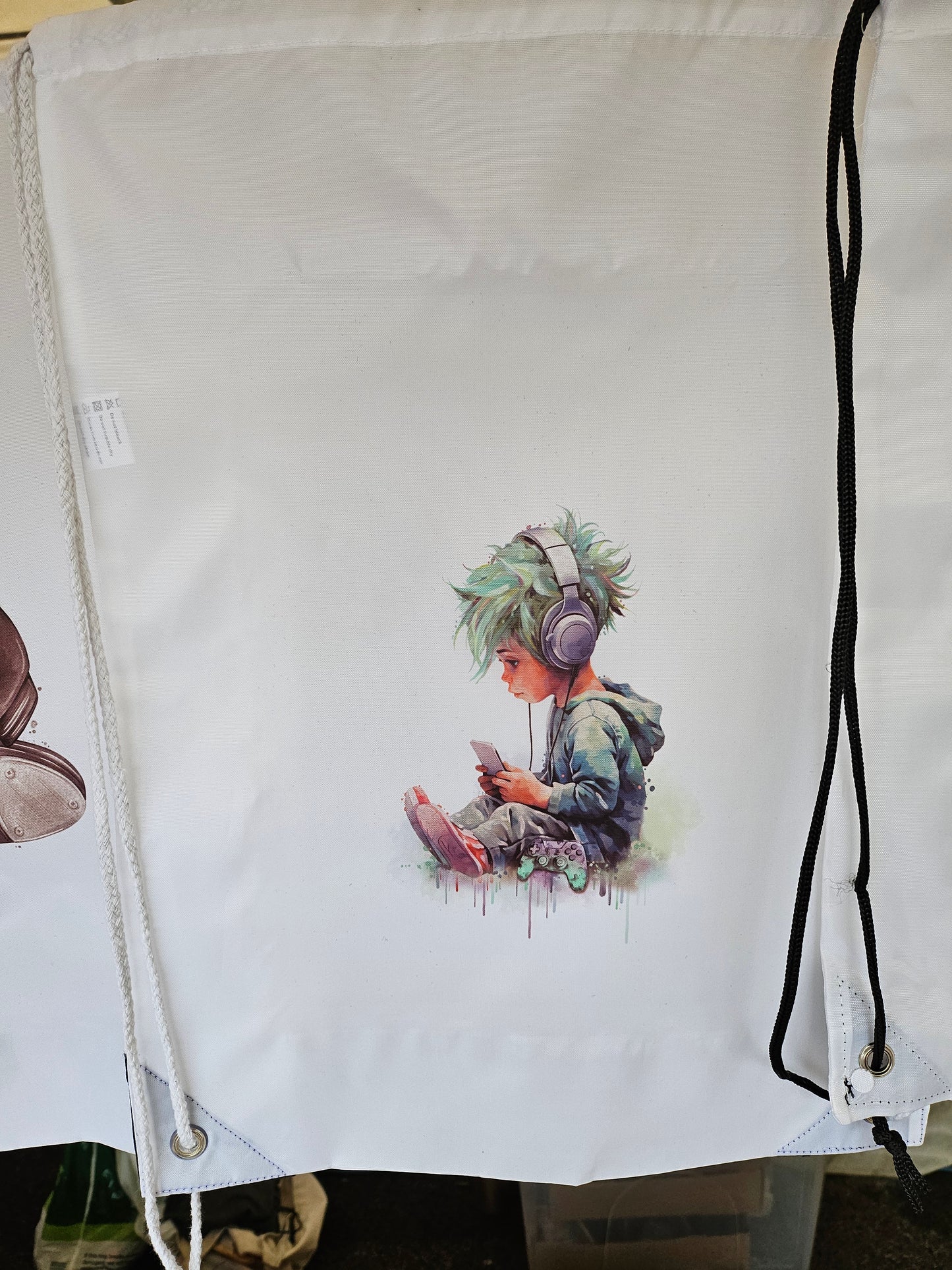 Gamer Boy Drawstring PE Bag