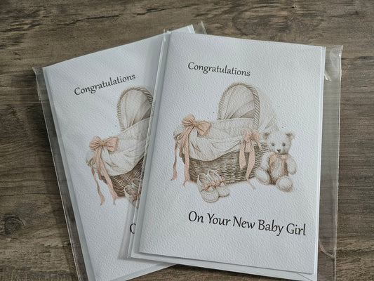 Congratulations On Your New Baby Girl Greeting Card