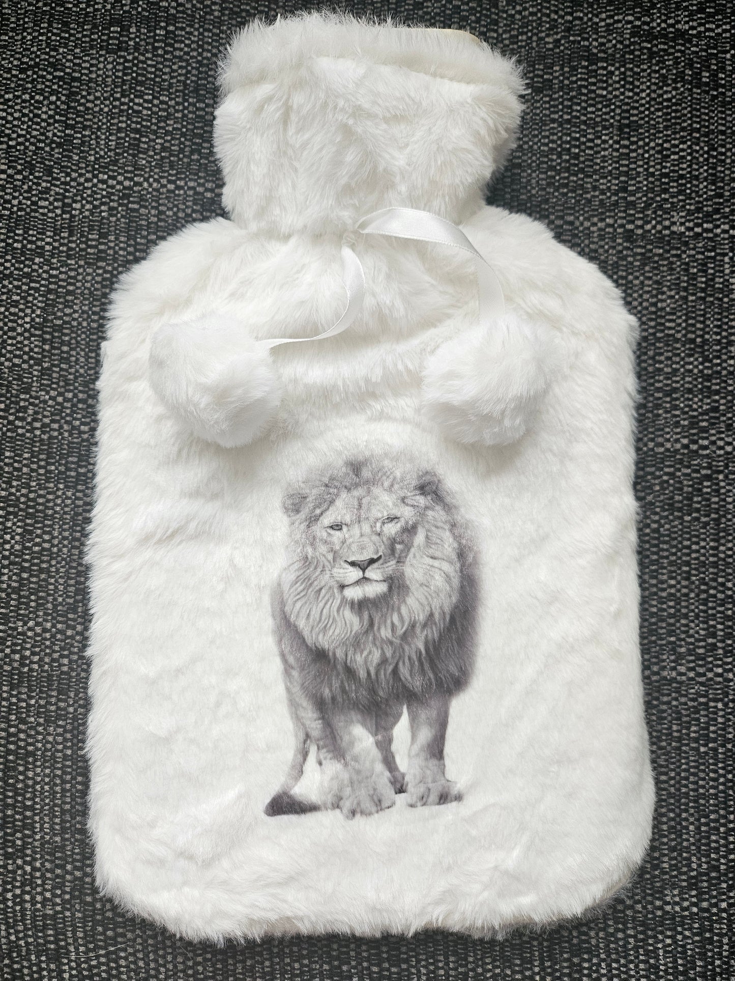 Lion Faux Fur Hot Water Bottle Cover
